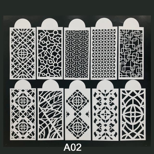 Estêncil de Pintura para Scrapbook com 10 Peças: Decoração de Paredes, Pisos, Bolos e Artesanato