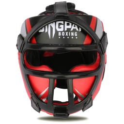 Capacete de boxe de couro pu de alta qualidade, coberto com proteção para a cabeça, para adultos e crianças, para competição profissional, mma, muay thai, taekwondo - Image 3