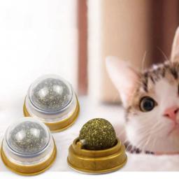 Natural catnip bola gato brinquedos gatinho lambendo comida brinquedo lanches bola de cabelo saudável para promover a digestão gato grama lanches suprimentos de gato - Image 6
