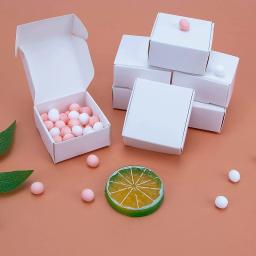 Caixa de presente quadrada dobrável Kraft, caixas artesanais para jóias, favores de festa de Natal, pequenas empresas, preto, branco, marrom, 20 pcs, 50pcs - Image 5