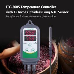 INKBIRD Pre-Wired Digital Umidade Controlador Combo Set, Umidade Stage seco e aquecimento de refrigeração controlador de temperatura, ITC-308 - Image 5
