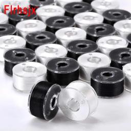 FLRHSJX-Carretéis de bobinas para máquina doméstica, acessórios de costura, preto e branco, DIY - Image 2