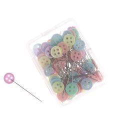 Botão Pins Com Caixa, Acessórios De Costura, Patchwork Pins, Artesanato, Flor, Laço, DIY, 100Pcs por lote - Image 1