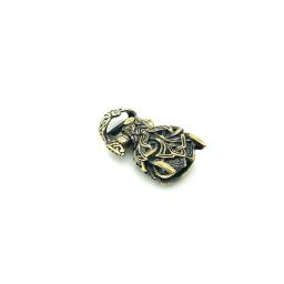 Edc ferramenta ao ar livre diy acessórios para pulseira tecelagem paracord multifunções fivela de bronze cabeça lobo/dropshipping - Image 4