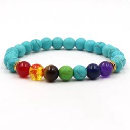 Pulseira de pedras naturais de miçangas, 8mm, para mulheres, homens, casal, lava, rock, contas de equilíbrio de cura, buda, chakra, joia - Image 4