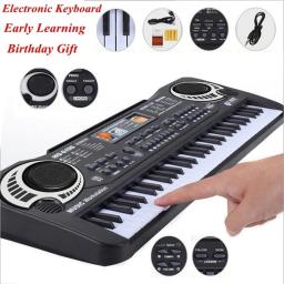 Piano elétrico com Mic para crianças, 61 teclas, teclado digital, órgão eletrônico, instrumentos musicais, presentes para crianças, novo - Image 4