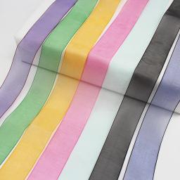 Maior coleção de fitas de organza 5 tamanhos, cor sólida, fita estampada de cetim, pontos transparentes, acessórios faça você mesmo 3mm 9mm 16mm 25mm - Image 3
