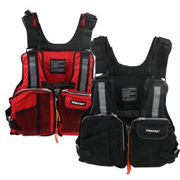 Colete salva-vidas do caiaque da pá unversal para a sobrevivência adulta terno esportes aquáticos roupa de segurança com listra reflexiva multi-bolso - Image 1