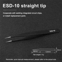 6 pçs/pçs/set pinças de aço inoxidável anti-estático conjunto de ferramentas de manutenção industrial precisão curvada pinças retas ferramentas de reparo - Image 2