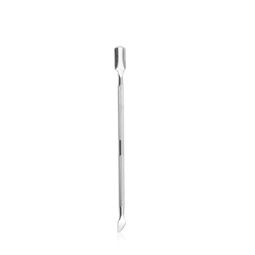 130*8mm duplo lado manicure cutícula empurrador dupla cabeça limpa polonês guarnição take-gel caneta cutícula de aço inoxidável prego empurrar ferramenta 1 pçs - Image 1