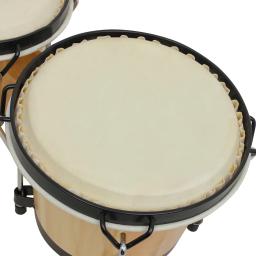 Bongos africanos de madeira percussão instrumentos musicais para crianças, brinquedos musicais, pele de cabra grossa, aprendizagem precoce, brinquedos musicais educativos, chave inglesa - Image 6