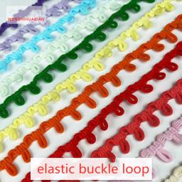 Colorido elástico laço fita 2-5 metros botão anel 14mm diy multicolorido jóias artesanais rendas roupas costura artesanato acessórios - Image 1