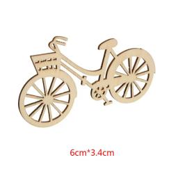Fatias de folheado de bicicleta de madeira, fatias de folheado para faça você mesmo, ornamento de artesanato, tema de festa de casamento, decoração de casa, presente com 10 peças - Image 4
