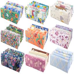 Teramila-Tecido De Algodão Impresso Flor, Pano para Costura Do Vestido, Tecidos De Patchwork, DIY, Quilting Artesanal, Bordado, 5 pcs por pacote - Image 1