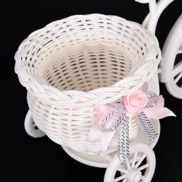 Haodeba-Handmade Vaso De Flores Para Bicicletas, Cesta De Bicicleta, Decoração De Casa, Flower Pot Gift, 26*16*12cm - Image 5