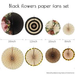 Papel de seda vintage com impressão chinesa, 8 espaços, pendurado em leques, flores, artesanato para festa de aniversário, casamento, chá de bebê, decoração - Image 2