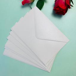 Pérola Envelope com Impressão Flor Personalizada, Convite De Casamento, Saco De Endereço De Retorno, Mailing, 120g, A7, 190x130mm, 50Pcs - Image 2