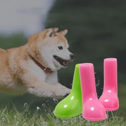 Botas de chuva antiderrapantes portáteis para animais de estimação, Borracha, Impermeável, Suprimentos, Cães e Gatos, Tamanho S, M, L - Image 6