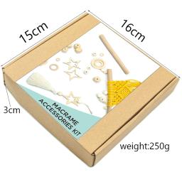 Macrame acessórios kit de tecelagem de madeira tear kit mão-tecido diy conjunto de tecido doméstico tapeçaria cachecol multifuncional tear costura - Image 6
