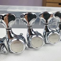 Kaynes-trava para guitarra elétrica, 1 conjunto, cabeçotes, afinador de cordas, pegs de afinação, cromado, prata, dj334c - Image 4