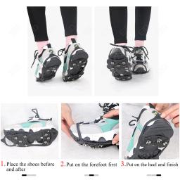 Eid 8 dentes escalada crampons para caminhada de inverno ao ar livre sapatos de pesca no gelo sapatos antiderrapante sapatos aço manganês cobre unisex - Image 3