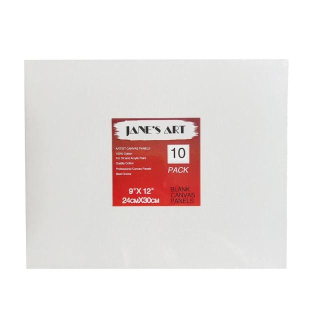 Placa profissional para pintura a óleo e acrílica em tela 12"x12" (30x30cm) - Pacote com 8 unidades