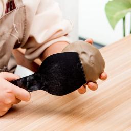 Ferramentas da arte da cerâmica preto plástico clapper argila espátula amassar pá lama diy escultura cerâmica ferramenta auxiliar ferramentas de modelagem - Image 1