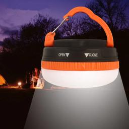 Lanterna led portátil para camping, luz tenda ao ar livre com 5 modos, gancho retrátil para mochila, caminhadas, lâmpada de emergência doméstica - Image 1