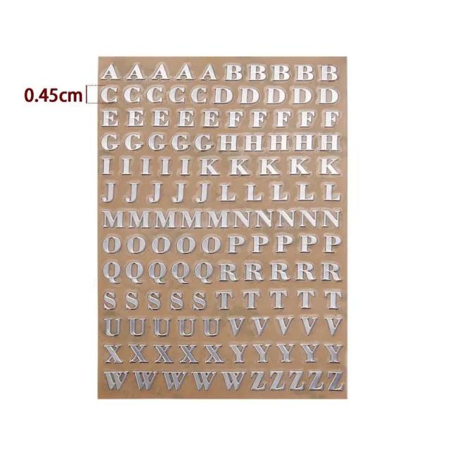 Molde de Resina Epóxi para Adesivos Decorativos com Letras e Números Brilhantes - 5 Peças, 3mm, Resistência UV