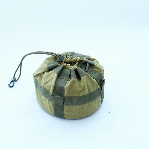 Chaleira Multifuncional de Acampamento em Tecido com Saco de Armazenamento para Bushcraft e Glamping