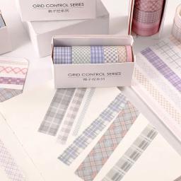 1 conjunto/1 lote fitas adesivas decorativas simplicidade controle de grade scrapbooking papel diy adesivos japoneses 2m - Image 5