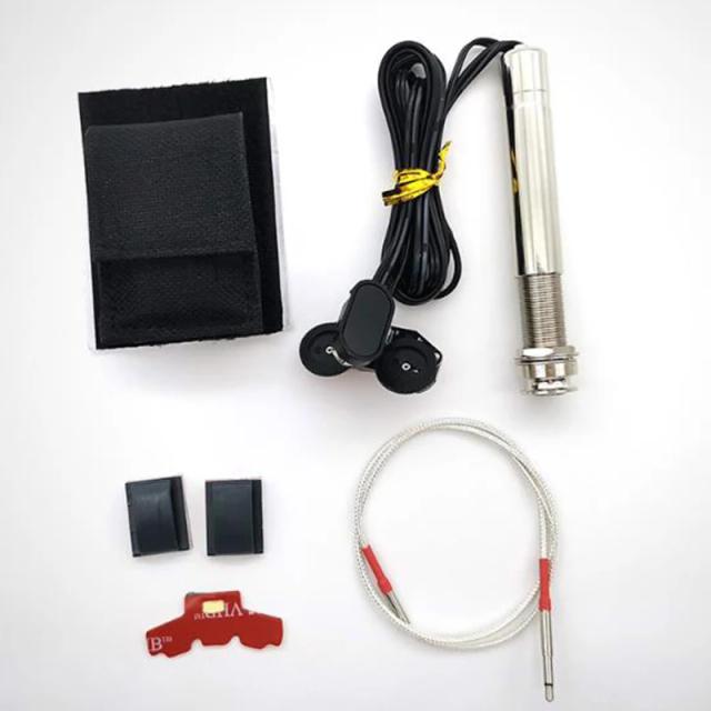 Captador ativo piezo para guitarra com ajuste de volume e tom, alimentado por bateria 9V - Ideal para guitarras clássicas e acústicas