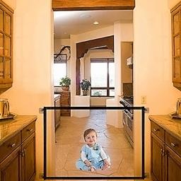 Cercas de segurança dobráveis portáteis com porta ic, para bebês e crianças, animais de estimação, proteção segura para interior e exterior - Image 1