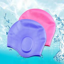 Touca de natação impermeável de silicone, elástica, design 3d, proteção de orelhas, cabelo longo, esportes, natação, chapéu de piscina, tamanho livre para homens e mulheres - Image 3