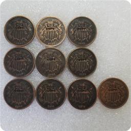 Eua 1864-1873 moeda cópia de dois centavos - Image 1