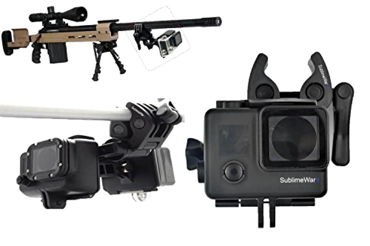 Gopro hero 7 6 5 sportmans rifle de caça paintball suporte de trilho - Image 1