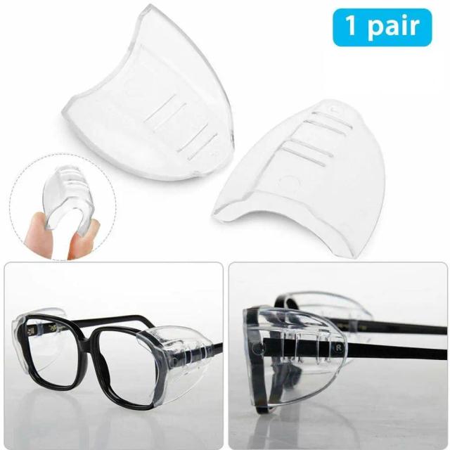 Óculos de Proteção Lateral Flexível Transparentes - Pacote com 2 Peças