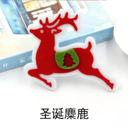 5 pçs tecido de feltro não tecido papai noel natal ornamentos decorativos scrapbooking carft diy artesanal remendo acessórios - Image 3