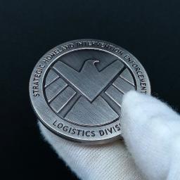 EUA. H. i. e. l. d. Medalha de prata moeda comemorativa, réplica da medalha do crânio, medalha - Image 3