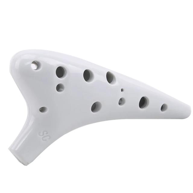 Ocarina de 12 Buracos em Resina Plástica C Tune - Flauta Multicolorida para Adultos e Crianças
