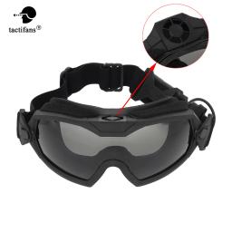 Ventilador tático óculos anti-nevoeiro sistema de ventilador bom impacto lente protetora intercambiável motor ciclismo paintball airsoft cs wargame - Image 1