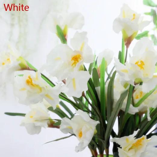 Arranjo de 3 Cabeças de Flores Artificiais Íris com 90cm - Decoração para Casa, Mesa de Casamento e Presentes F605
