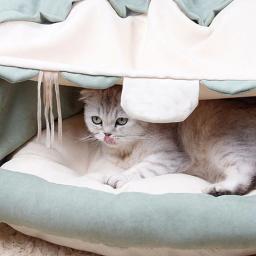 Tapete universal para gatos, brinquedo para animais de estimação, túnel do jogo, ninho do gato, removível, lavável, almofada para cães gatinhos, brinquedo quatro estações - Image 5