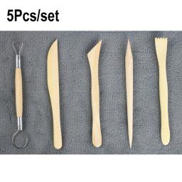 5 Pçs/set Cerâmica Escultura Em Argila Faca De Arte Escultura De Madeira Artesanato Em Cerâmica Cerâmica Figurinhas DIY Ferramenta de Modelagem de Afiar - Image 6