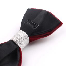 Laço vermelho vinho para homens e mulheres, Gravata borboleta de casamento para adulto, Claret Laços para casamento, Ternos de borboleta, Cravats, Groomsmen Bowties - Image 5