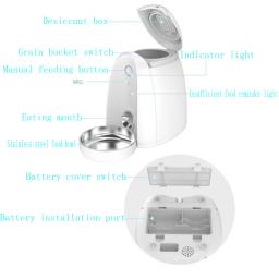 2l animal de estimação inteligente automático lento alimentador para o gato do cão com controle remoto wi fi monitores de vídeo dispensador recarregável tigela alimentador - Image 4