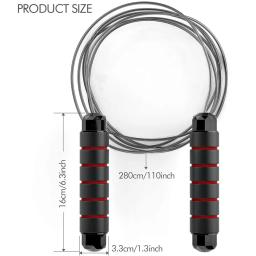 Corda para pular sem emaranhamento, velocidade rápida, corda de pular com rolamentos para esferas, corda de aço para ginástica, fitness, exercício em casa, corpo fino - Image 2