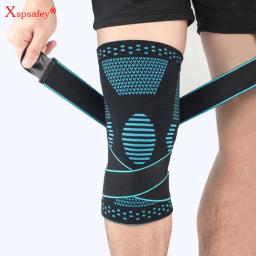 Joelheira elástica de compressão para vôlei e basquete, joelheiras para praticar esportes, corrida, 1 peça - Image 1