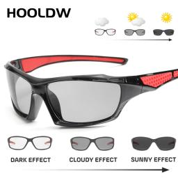 HOOLDW Novo Camaleão Photochromic Polarizada óculos de Sol Das Mulheres Dos Homens de Esportes Ao Ar Livre Óculos de Proteção óculos de Sol Dos Homens Óculos de Condução Óculos - Image 5