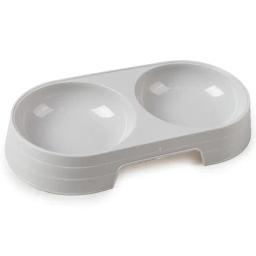 Tigela dupla de plástico para animais de estimação, tigela criativa fácil de limpar, alimentador de água para comida, cão, suprimentos para alimentar animais de estimação, 1 peça - Image 6